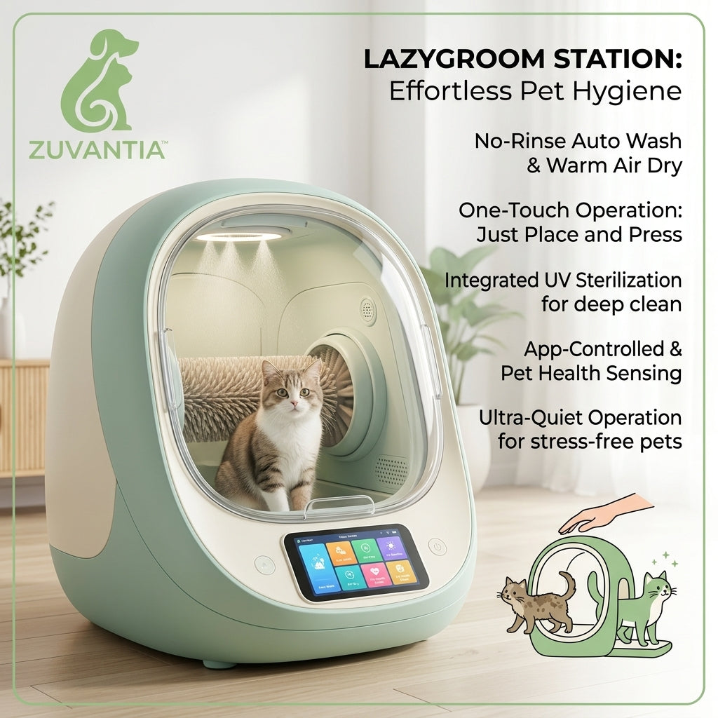 ZUVANTIA™ LazyGroom Station (Effortless Pet Hygiene)